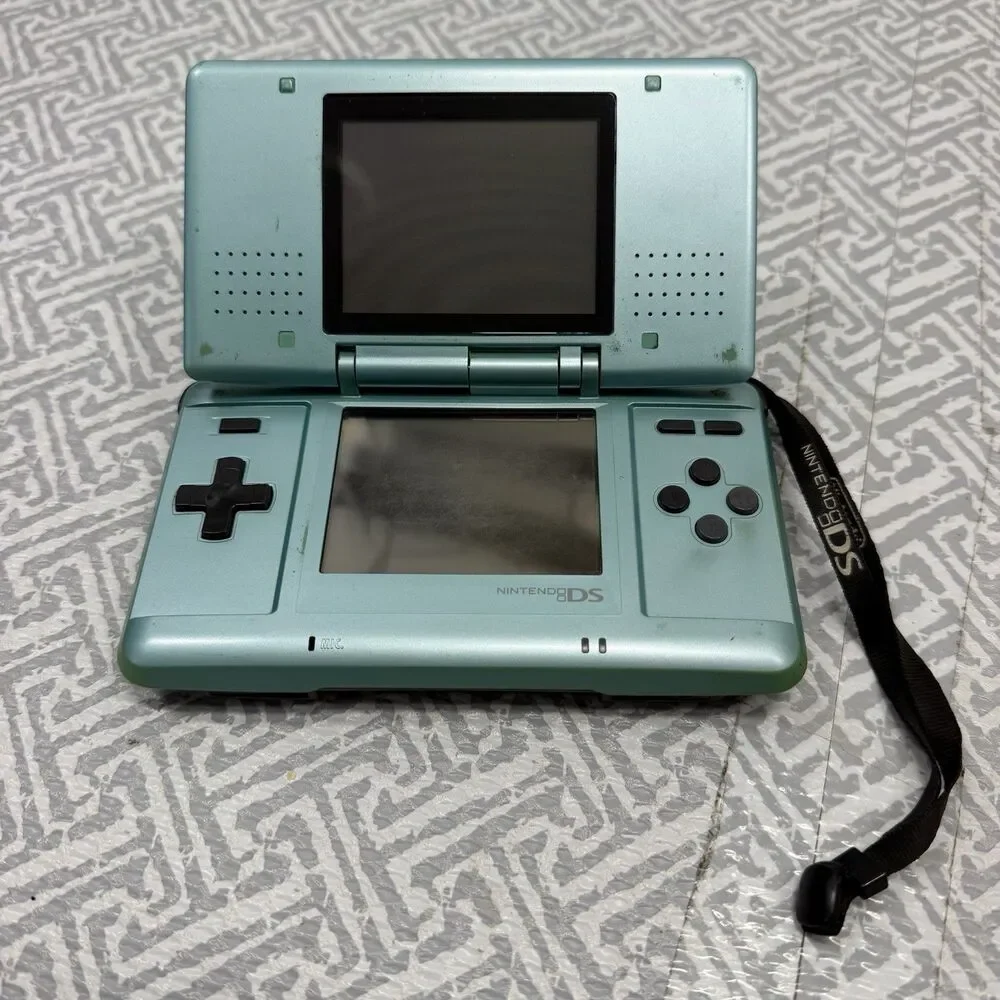 Nintendo DS Original Teal Console JPN Region Free Bundle Mario Kart GBA Tested
